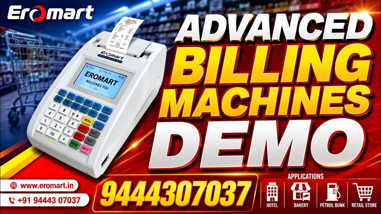 All in One Advanced Billing Machines for Retail Shops Supermarkets Hotels Restaurants in Chennai