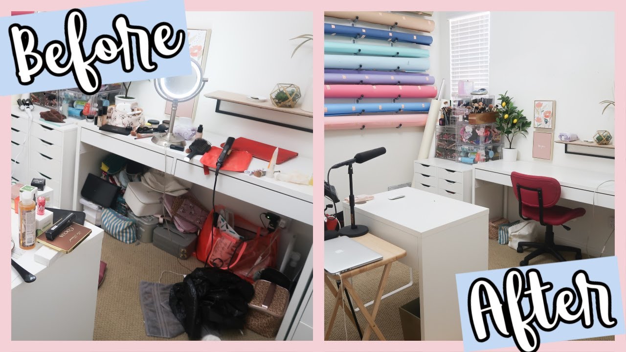 EXTREME CLEAN WITH ME | BEAUTY ROOM DECLUTTER! + MASSIVE GIVEAWAY!