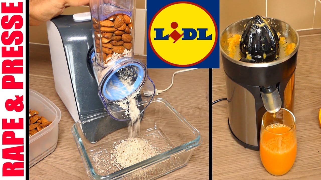 LIDL Râpe à légumes électrique 150w + presse agrumes 85w (type Moulinex Découpe Légumes DJ753510)