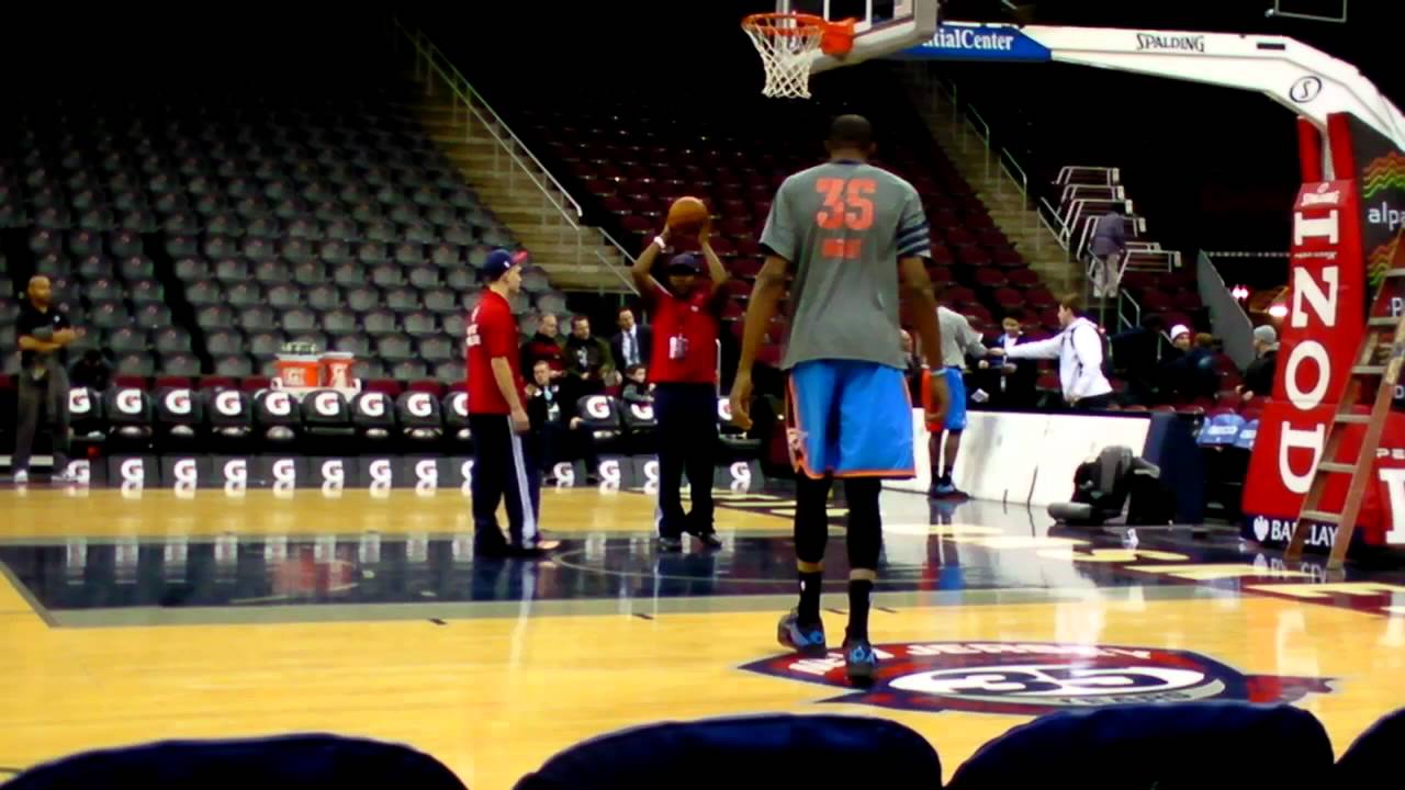Kevin Durant Pre-game Post Moves 1/21/12