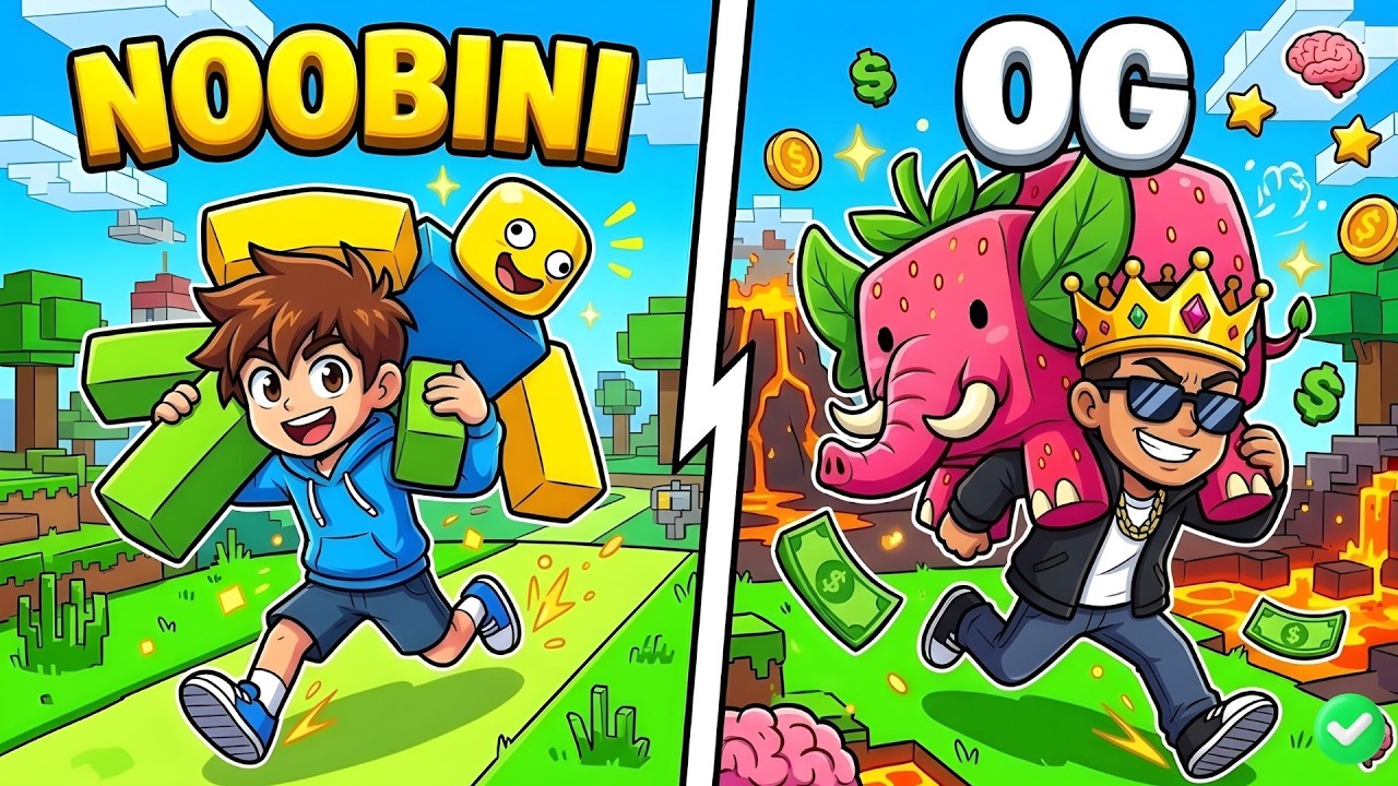 I DUELED from NOOBINI TO OG in Steal a Brainrot Roblox!