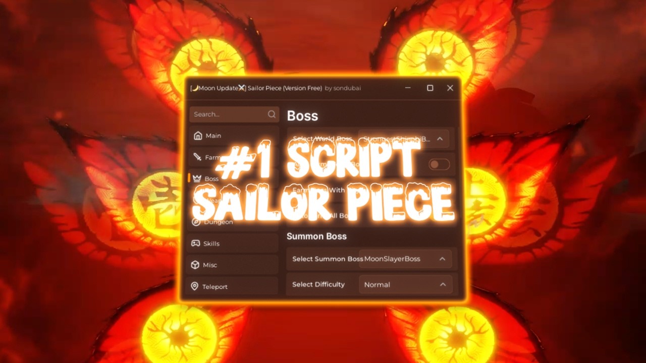 Sailor Piece Script『🌙 Moon Update』Auto Farm Upper Seal, Auto Infinity Tower & Dungeon!