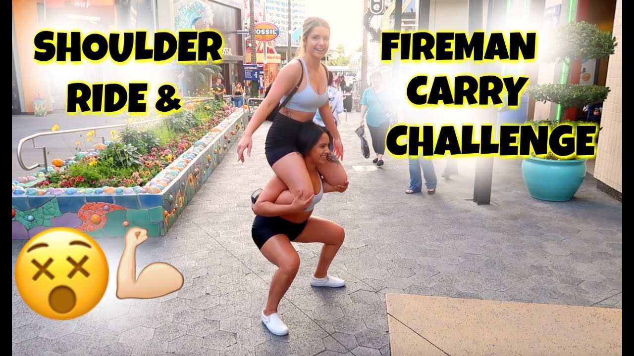 SHOULDER RIDE & FIREMAN CARRY CHALLENGE!