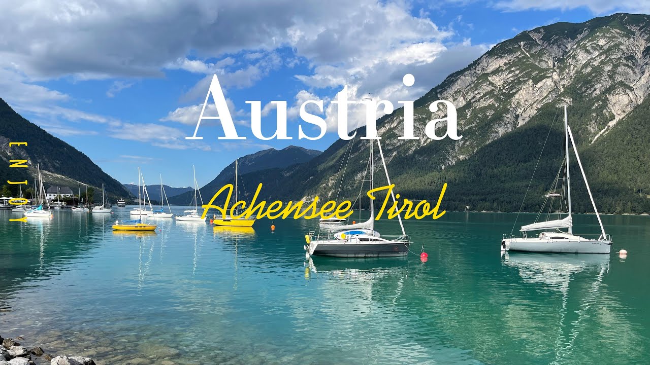 Летающий дрон DJI Mavic Air 2 над Австрией Tirol Achensee Pertisau Österreich 4K Cinematic