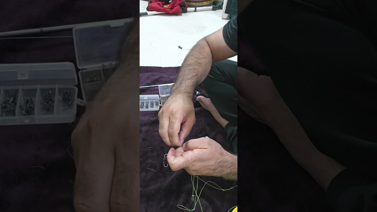 الطريقة الثانية لعمل السبحة ام ثلاث سنارات #fishing #صيد #carpfishing #سمك