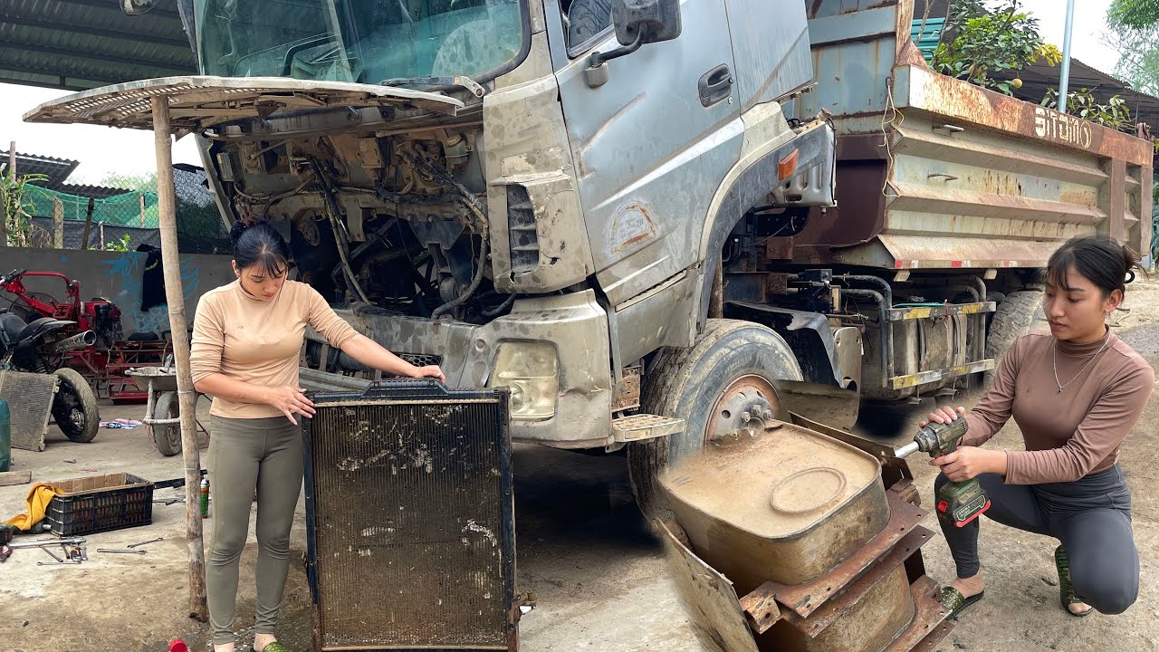 The genius girl's challenge: Restart the SITOM truck and repair the broken exhaust pipe.