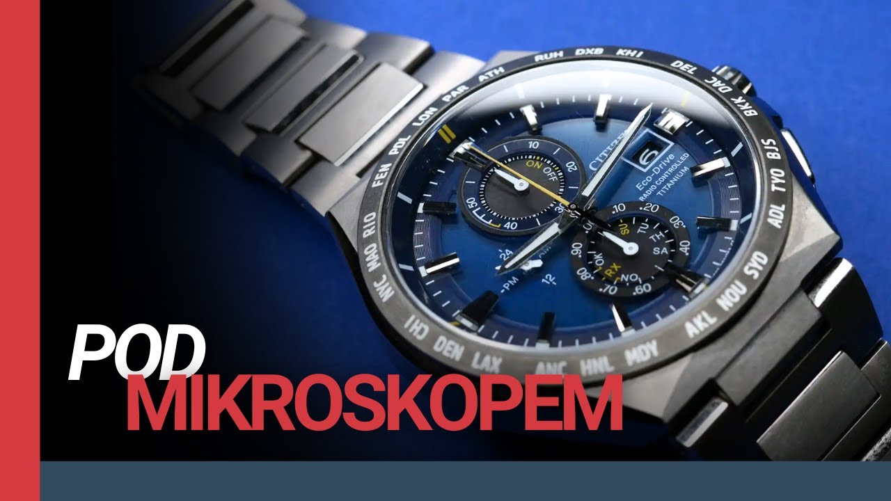 Citizen Worldtime Radio Controlled Super Titanium | Pod mikroskopem