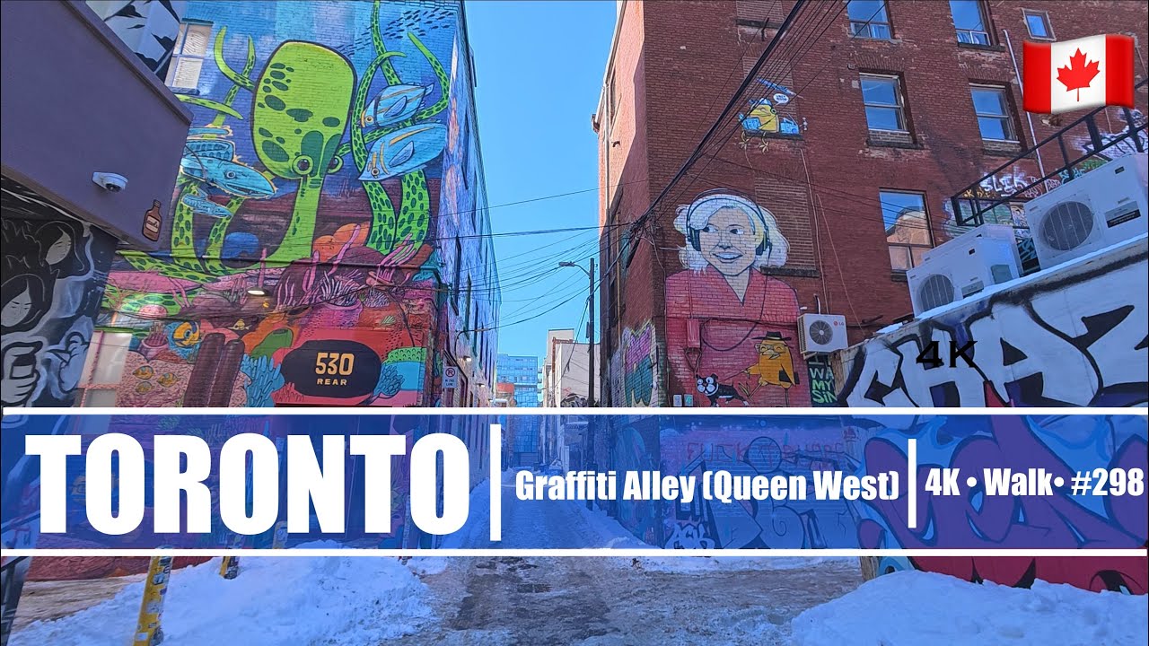 Urban Art Maze: Queen West to Graffiti Alley Toronto | 4K #298