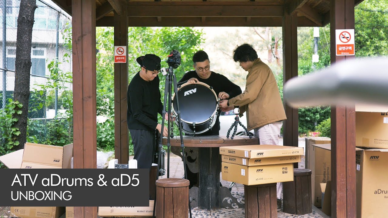 700만원대 전자드럼, ATV aDrums+aD5 Expanded Artist Set 신제품 UNBOXING!ㅣ엄스뮤직 드러머 엄주원 with 김팀장,남호군