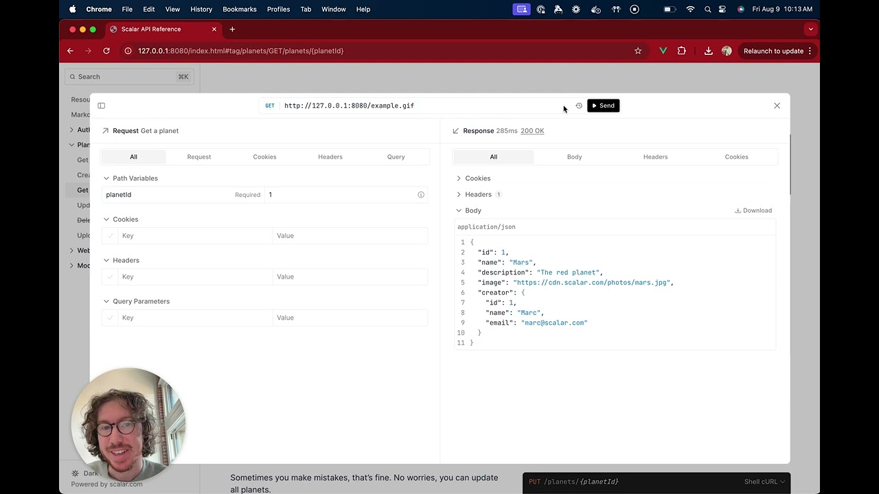 Scalar API Client Response Previews