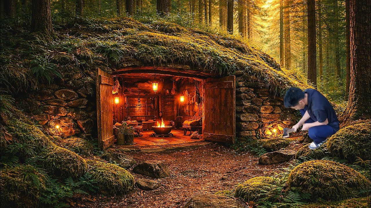 How I Built a Secret Shelter and Lived Isolated in Nature for 7 Days