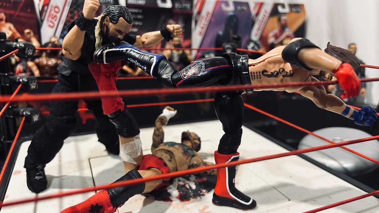 CM PUNK VS AJ STYLES VS SETH ROLLINS TRIPLE THREAT TITLE MATCH 