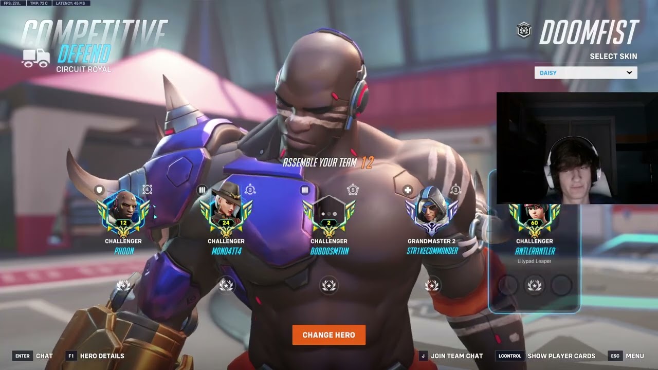 Overwatch 2 Rank 1 Doomfist Cartifan Dominates Whole Enemy Team