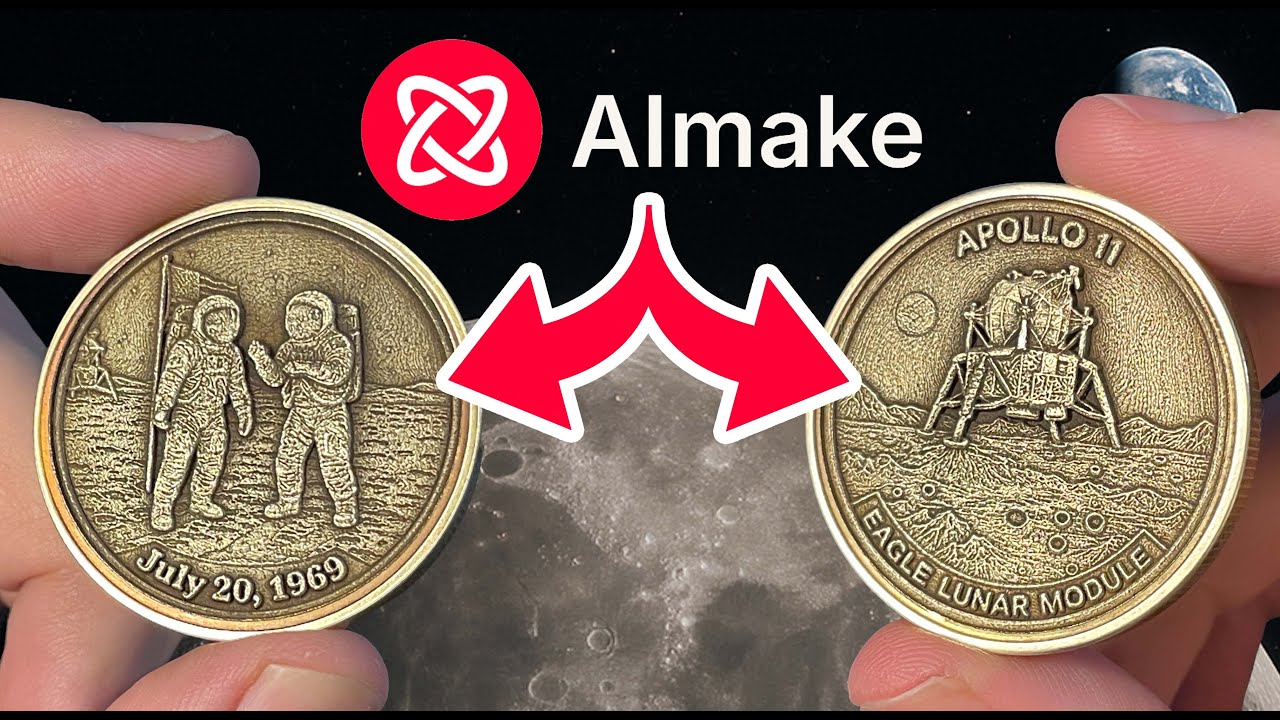 Использование AImake из xTool для создания монеты Brass Challenge с нуля