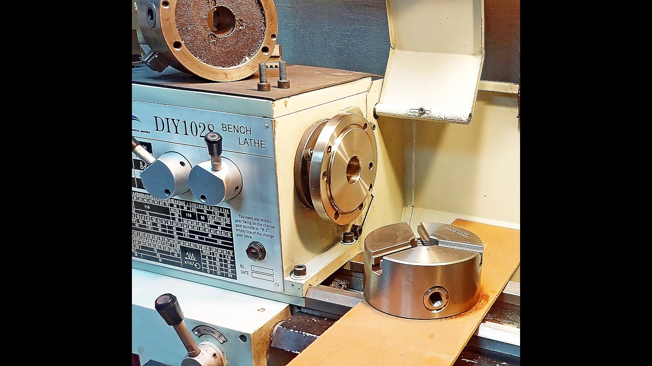 Removing a 4-Jaw Self-Centering Lathe Chuck, Installing a 3-Jaw, Cleaning & Reassembly