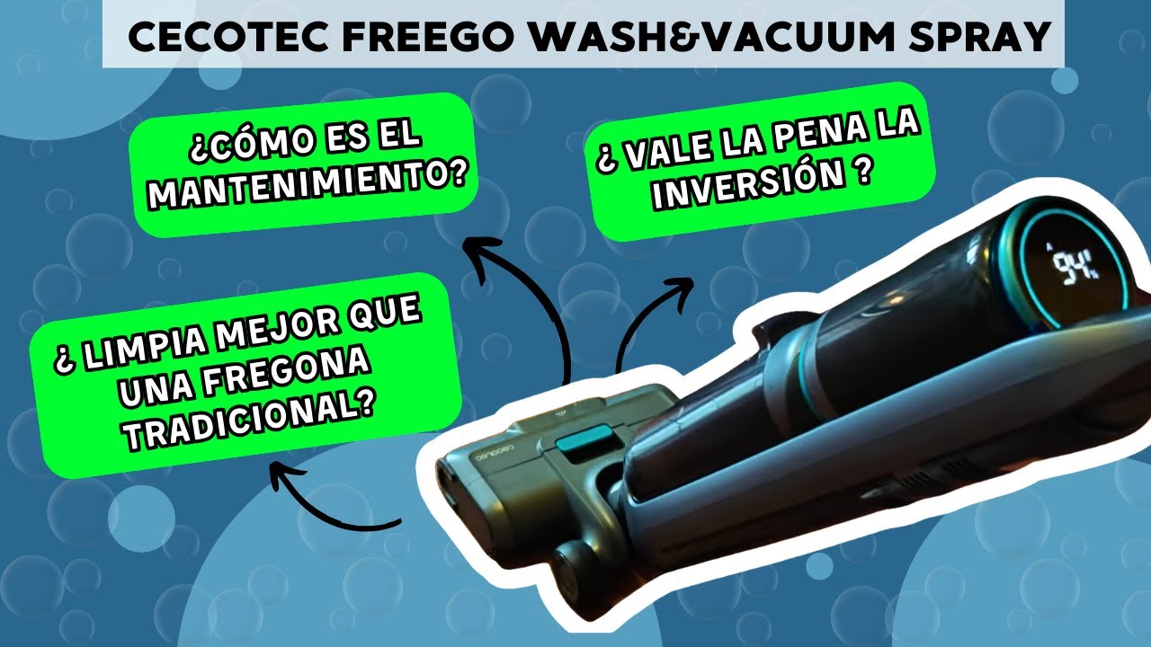 Cecotec FreeGo Wash&Vacuum Spray - La fregona eléctrica TOTAL