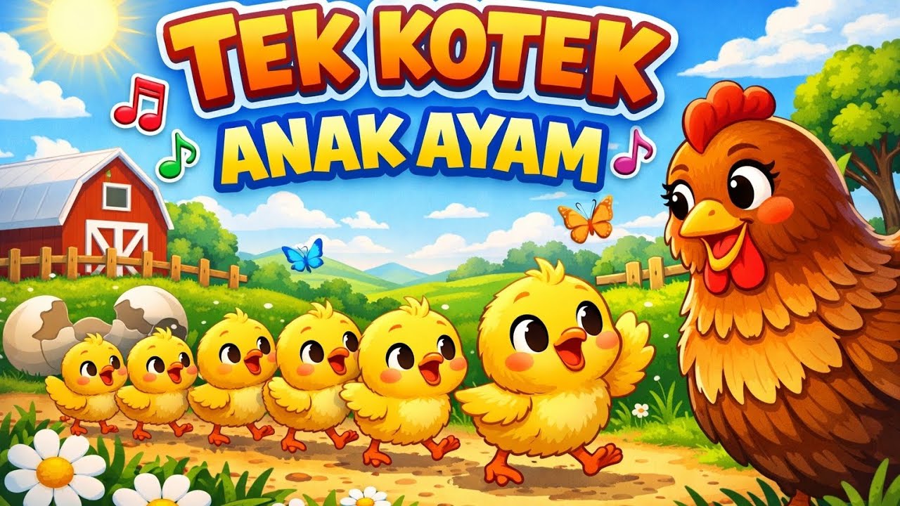 Anak Ayam Turun Mandi di Kali 🐣💦 | Teko Teko Tekotek | Lagu Anak Indonesia Terbaru 2026