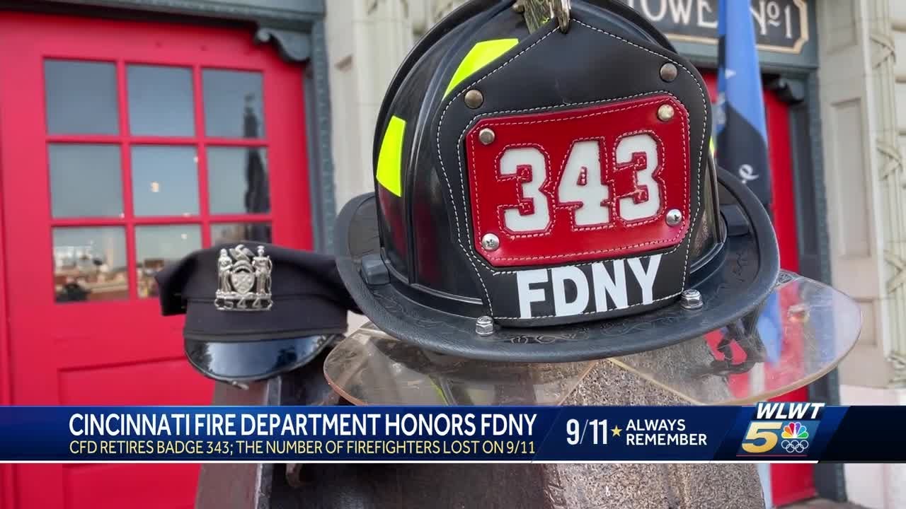 Cincinnati Fire Department retires badge No. 343 in honor of firefighters lost on 9/11