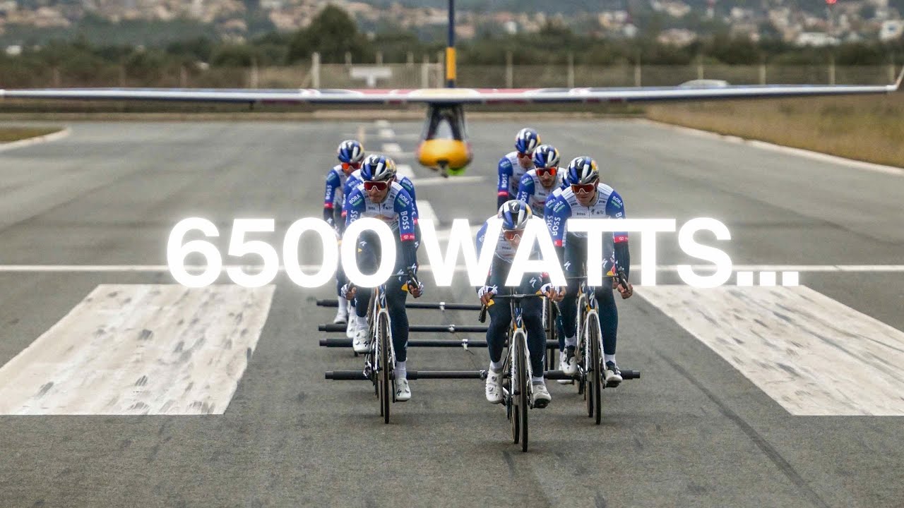 PRO CYCLISTS attempt to LAUNCH A PLANE | RED BULL BEHIND THE SCENES