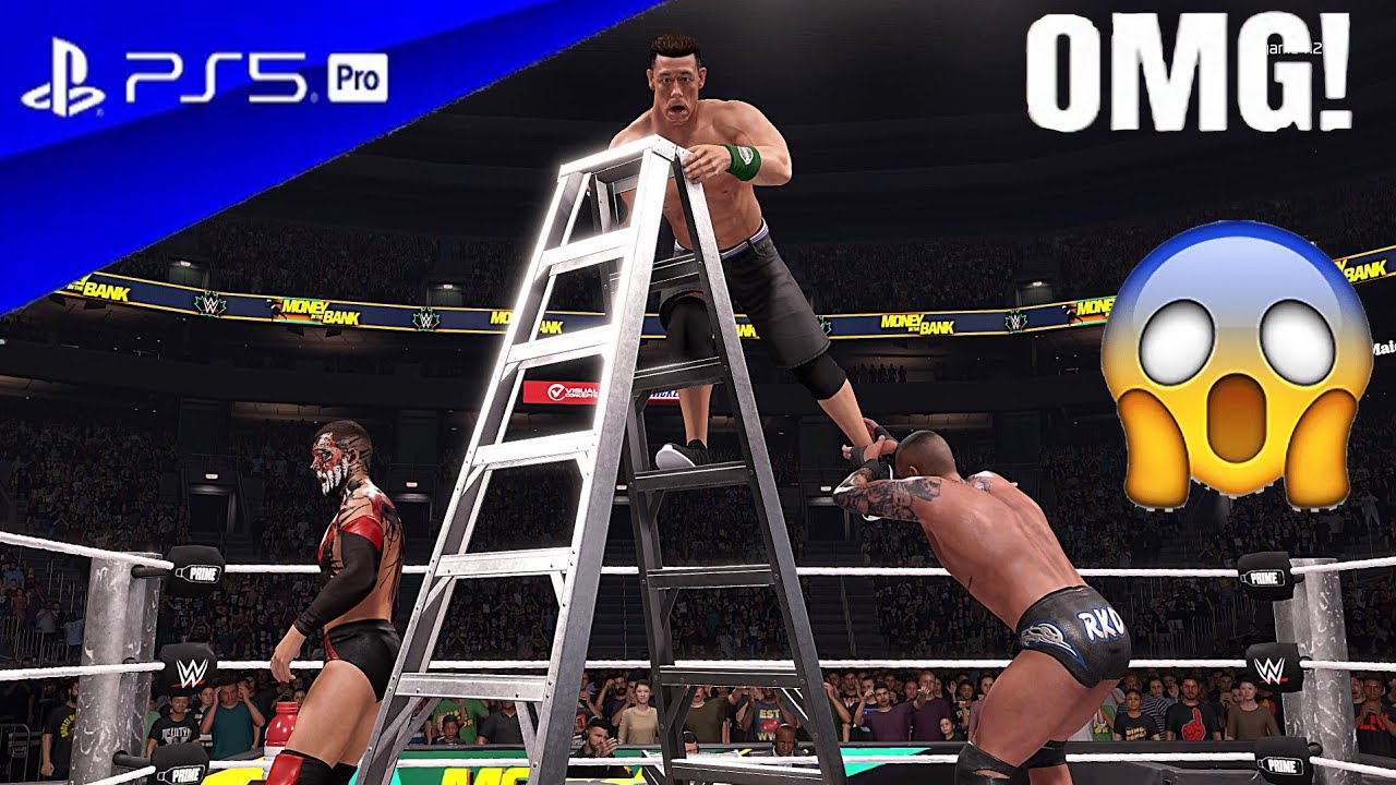 WWE 2K25 – Randy Orton vs. Demon Finn Bálor vs. John Cena – Ladder Match | PS5 Pro [4K60]