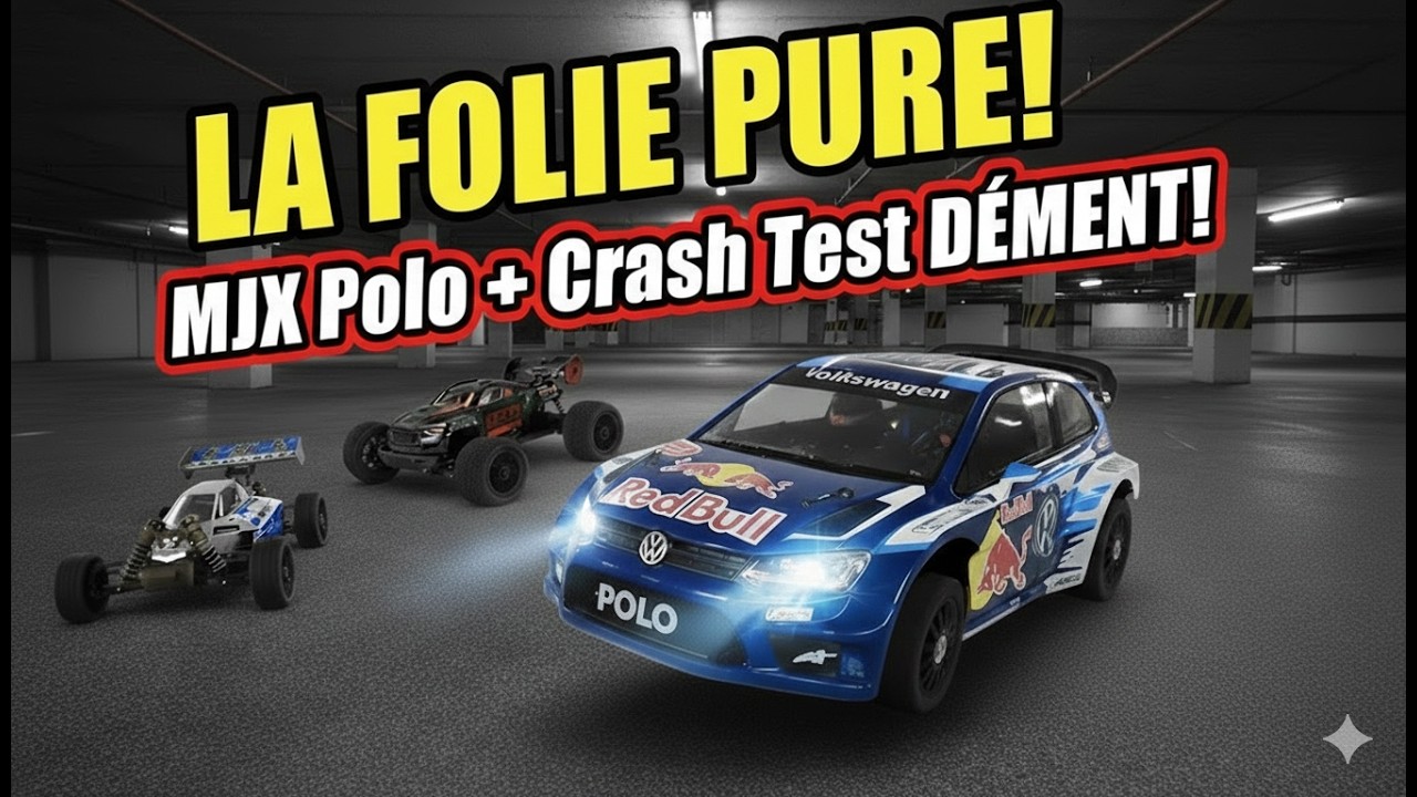 🔥MJX 7304 : Une tuerie sur l'asphalte cette Polo ! (Mais déjà de la casse...) 💥#bash #rc #arrma