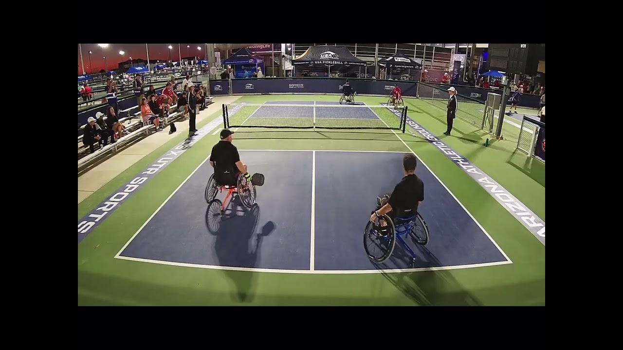 Wheelchair Pickleball Gold Medal Match in Mesa Arizona.