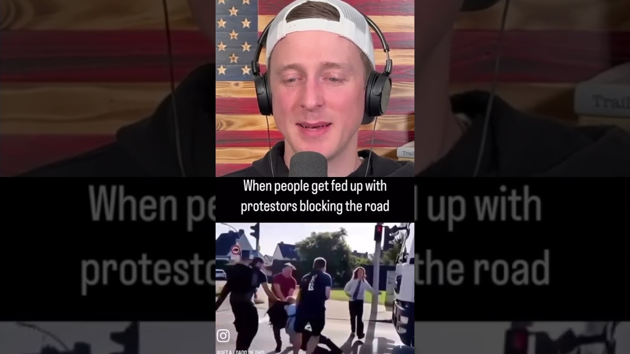 Ему надоели протестующие, блокирующие дорогу.