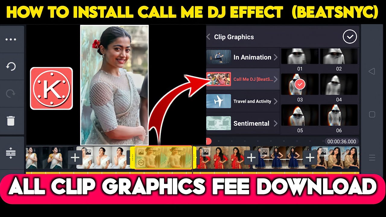 how to install call me dj Beatsnyc effects in kinemaster mein clip graphics kaise download kare