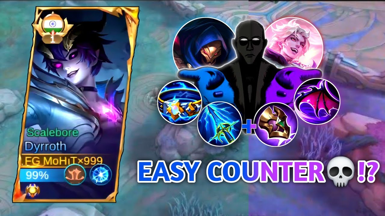 DYRROTH NEW 2025 🔵+🟣TANKY CHEAT DAMAGE  BUILD TO KILL COUNTERS | CRAZY SUSTAINABILITY  MLBB | #mlbb