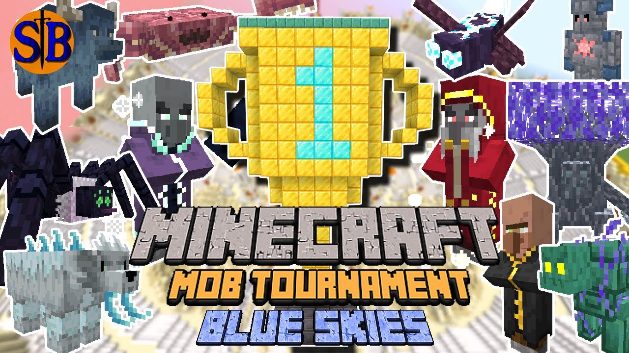 Blue Skies TOURNAMENT with Every mobs | Minecraft mob battles