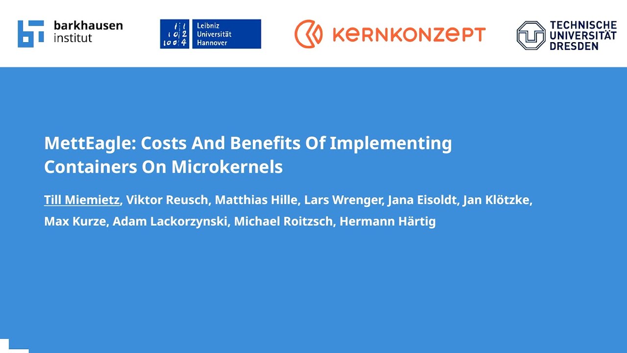 OSDI '25 - MettEagle: Costs and Benefits of Implementing Containers on Microkernels