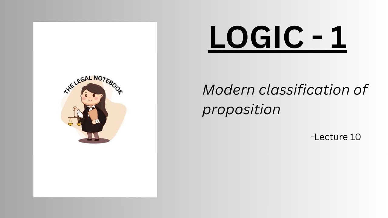 LOGIC - 1 | Module - 2 | Modern classification of proposition