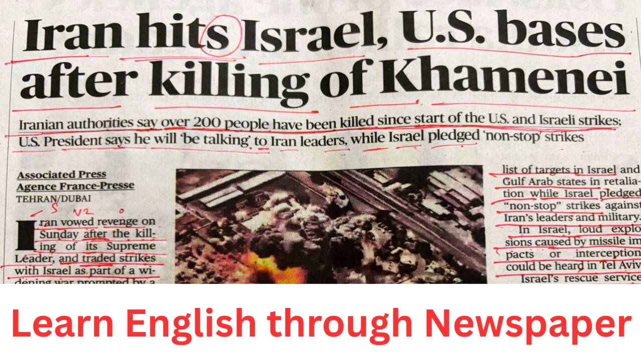 Learn English through Newspaper / The Hindu Newspaper Reading/ Spoken English practice/