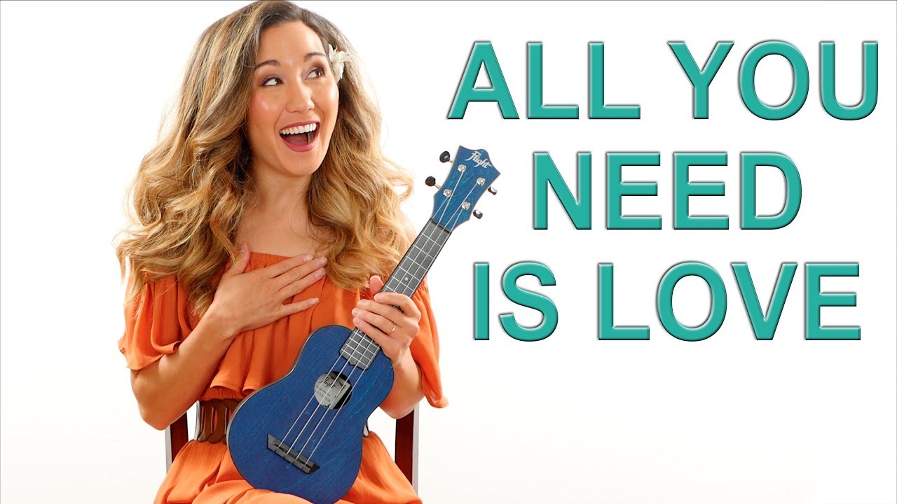 All You Need is Love - The Beatles - Ukulele Tutorial with Fingerpicking and Play Along