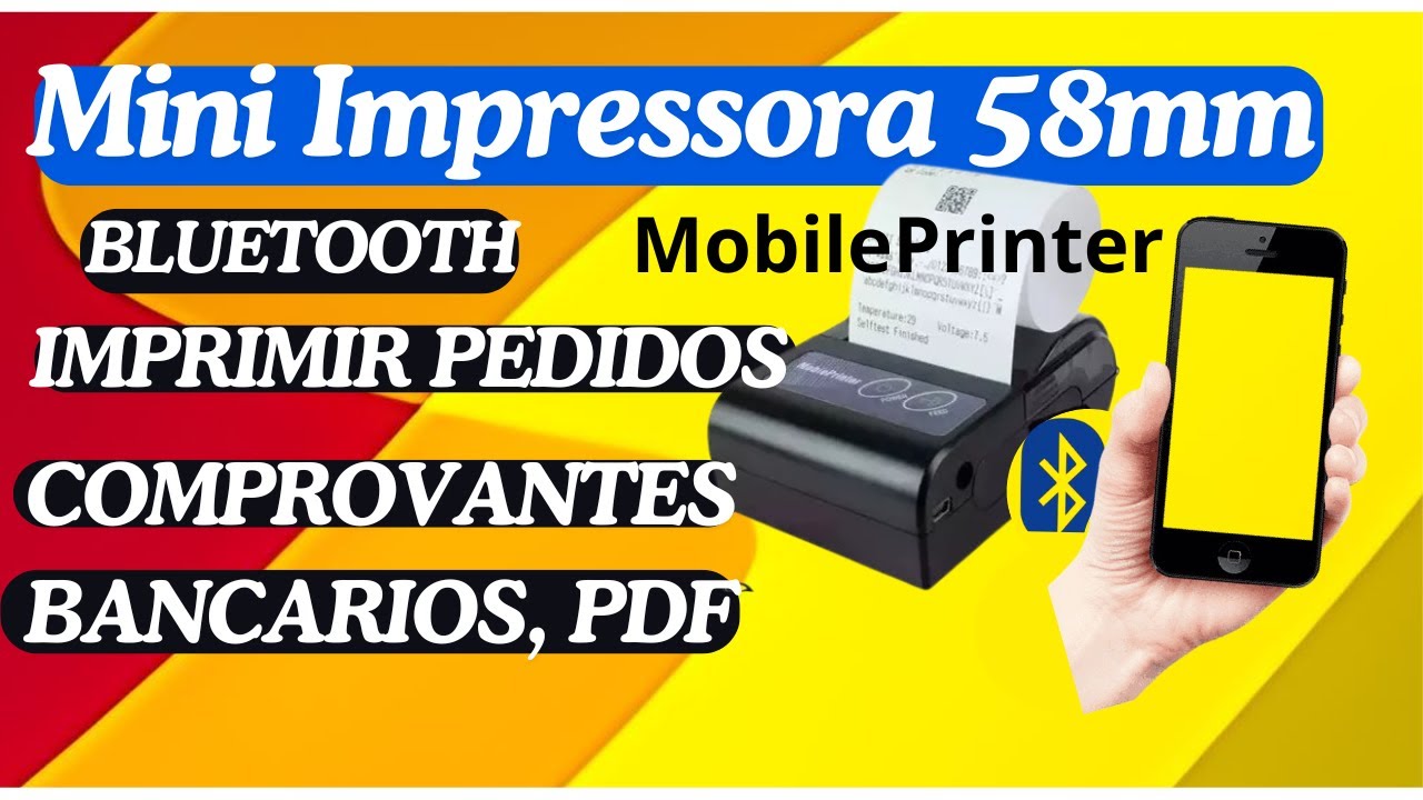 IMPRESSORA TÉRMICA BLUETOOTH PORTÁTIL INSTALAÇÃO COMO IMPRIMIR PEDIDOS COMPROVANTES BANCARIOS PDF