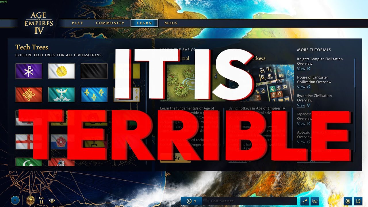 Пользовательский интерфейс Age of Empires IV ужасен и нуждается в серьёзном исправлении.