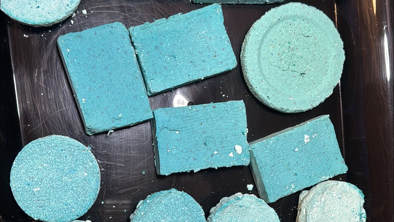🔴 Crushing light blue chalk