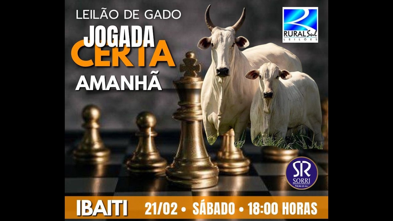LEILÃO GADO DE CORTE | JOGADA CERTA  21/02/2026 - IBAITI/PR | RURAL SUL LEILÕES