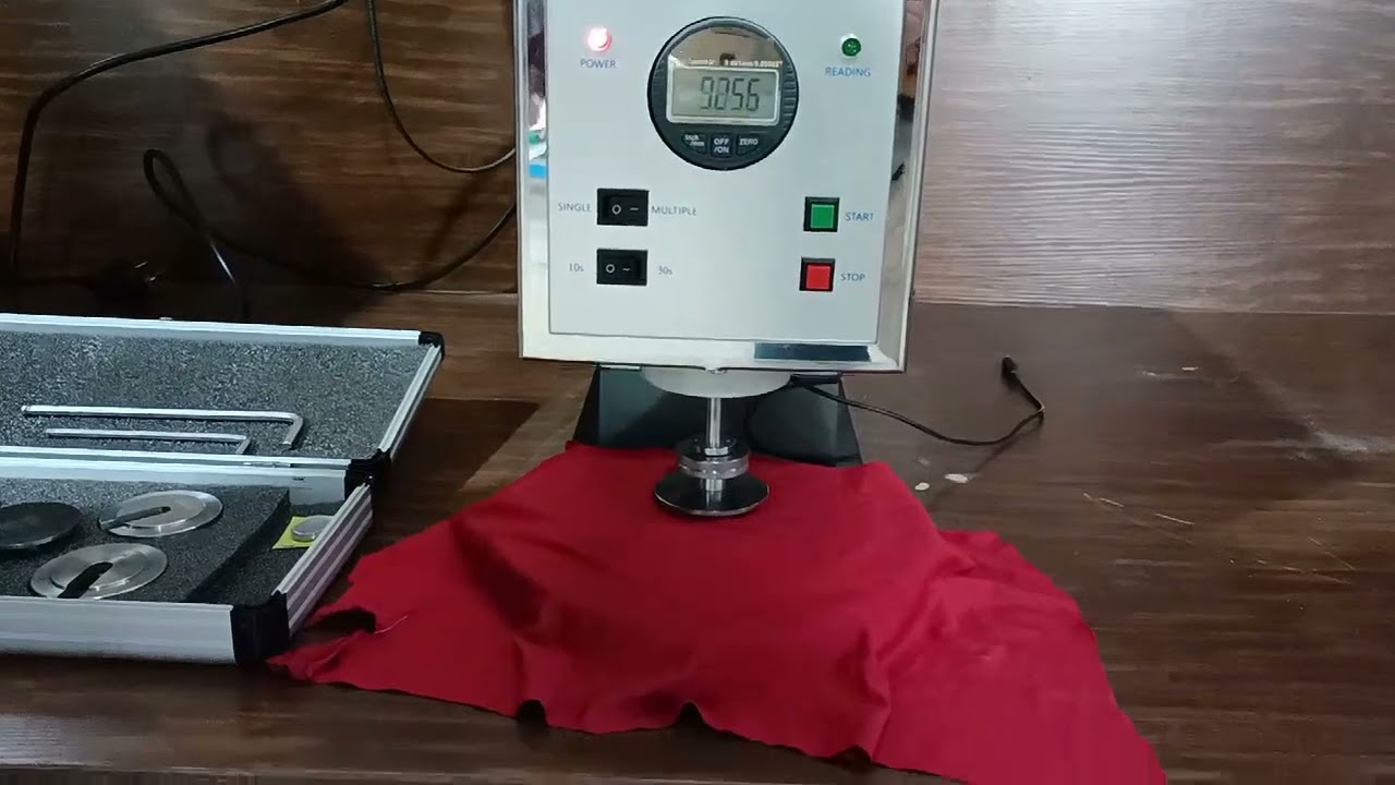 Operation Video of YG141D Digital Thickness Gauge for Textile