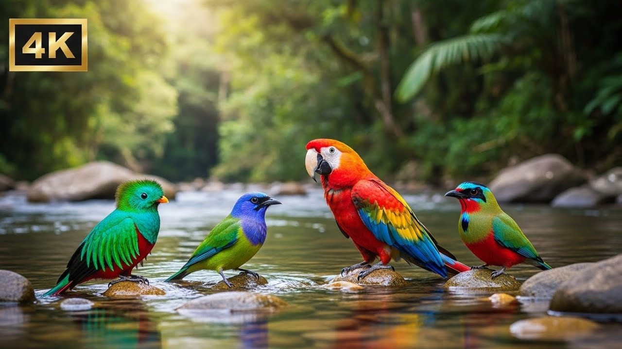 Healing Nature Piano with Birdsong and Flowing River for Sleep, Study and Mind Reset