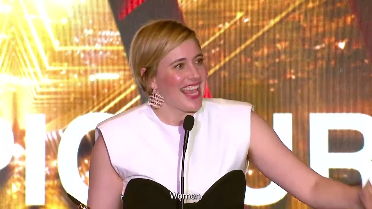 Greta Gerwig | Barbie wins Best Picture | Astra Film Awards Acceptance Speech