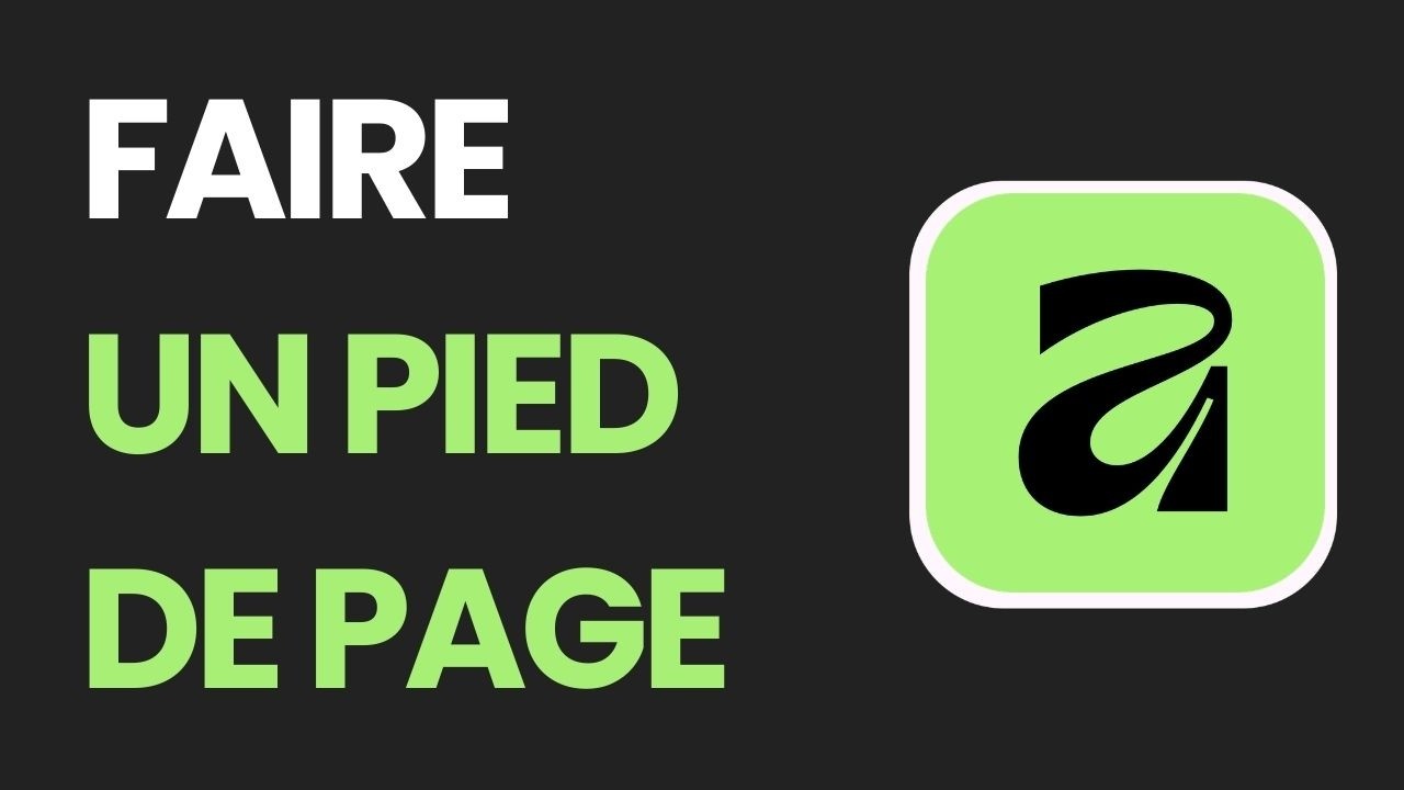 Comment faire un pied de page sur Affinity