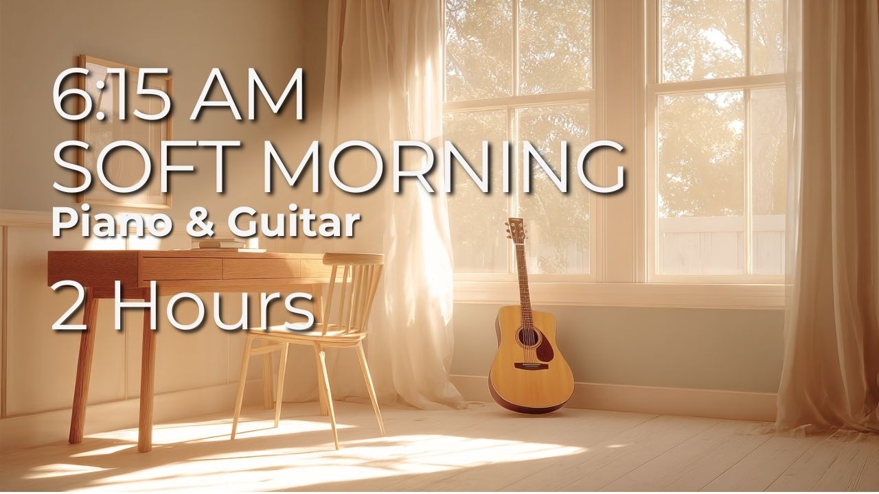 6:15 AM – Soft Morning Piano & Guitar for Deep Focus (2 Hours)