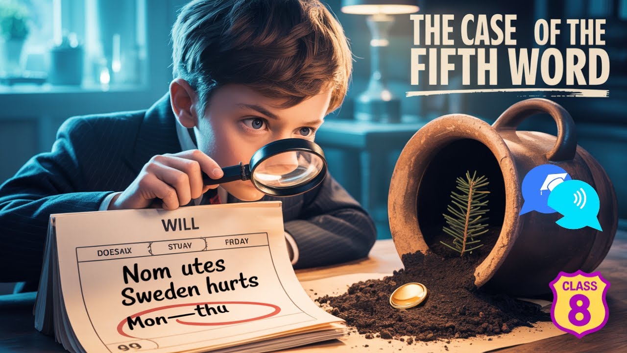 The Case of the fifth word Class 8 | The case of the fifth word Poorvi class 8 | Animated Video