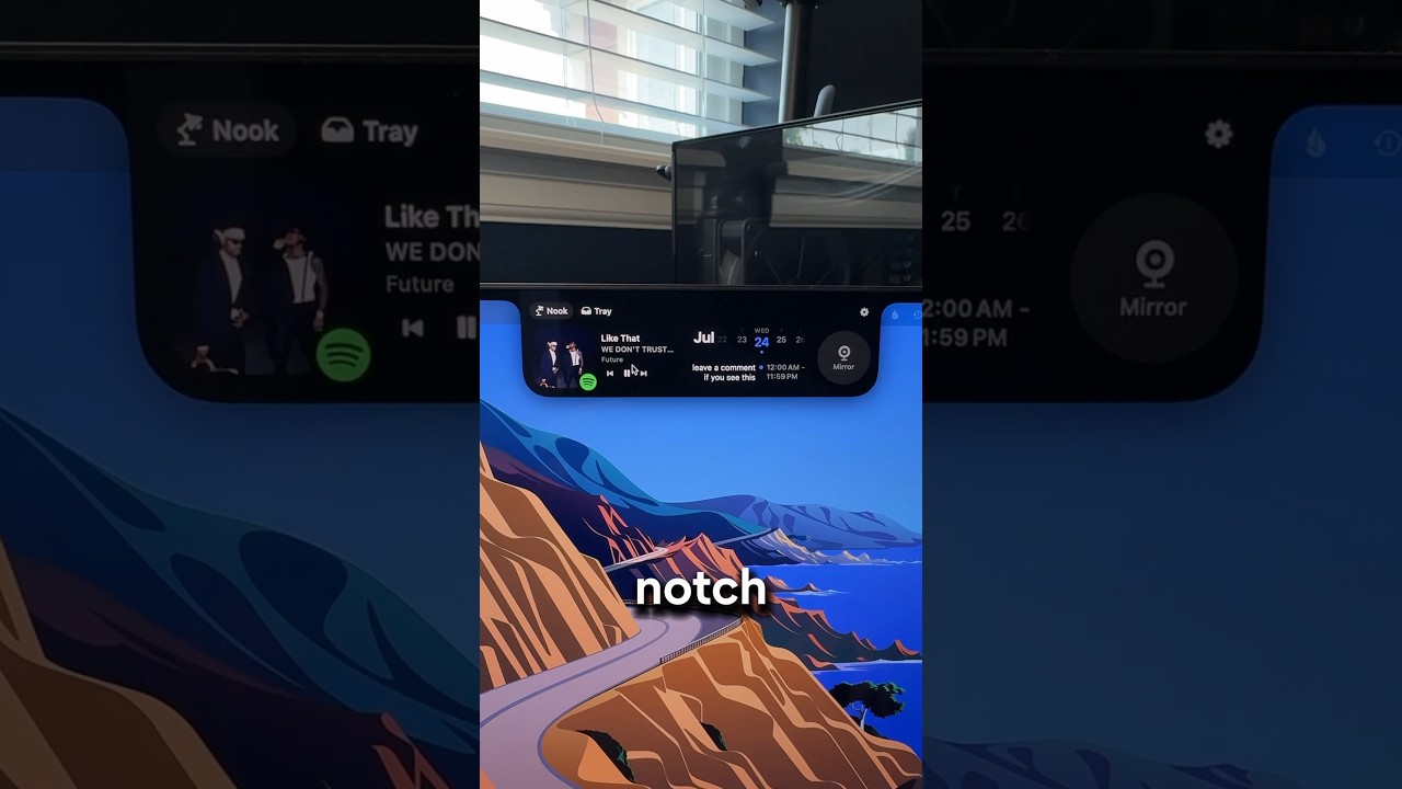 Это приложение переносит Dynamic Island на Mac #macbook #apple #app #shorts