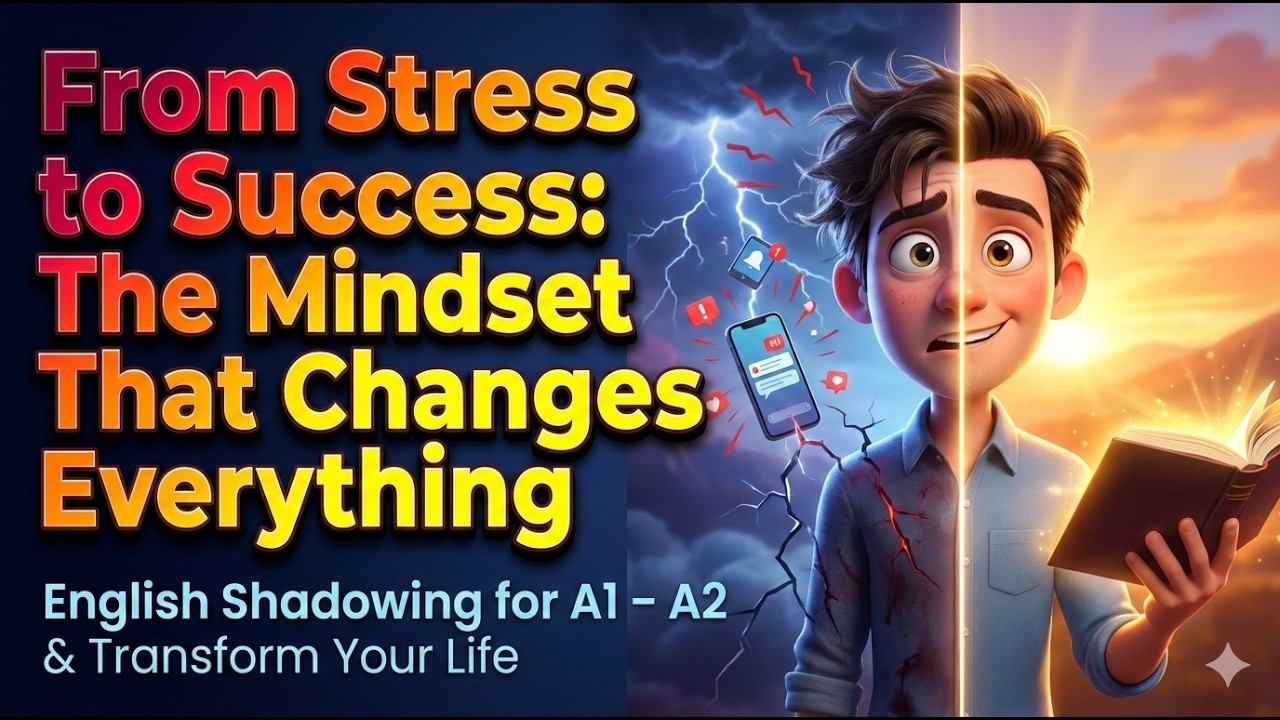 From Stress to Success The Mindset That Changes Everything || English Shadowing for A1 – A2
