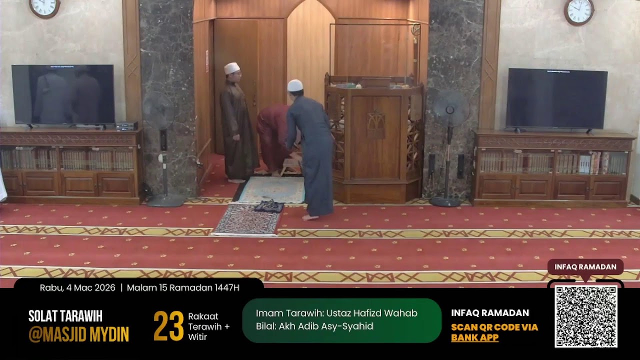 LIVE ||  4 Mac 2026 || Malam 15 Ramadan 1447H || Solat Tarawih