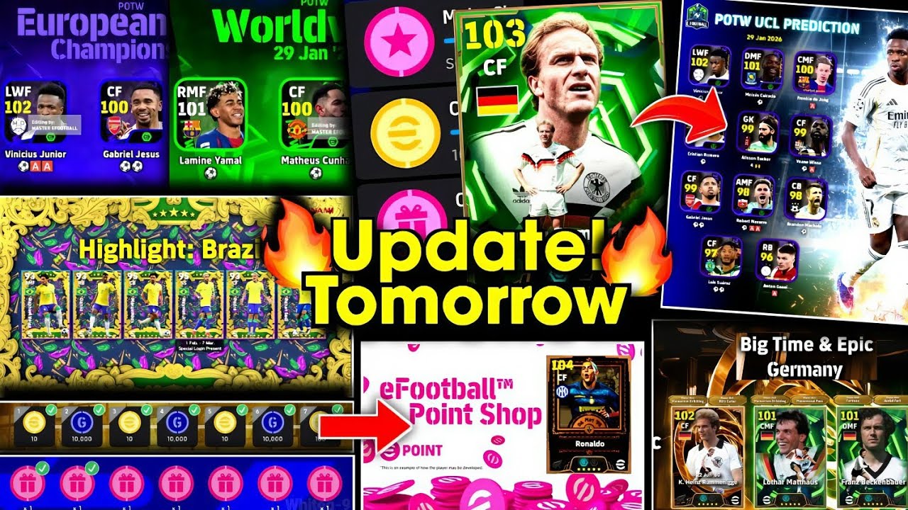 Обновление eFootball 2026!! Что нас ждёт завтра и в понедельник в eFootball 🤩 Бесплатные эпически...