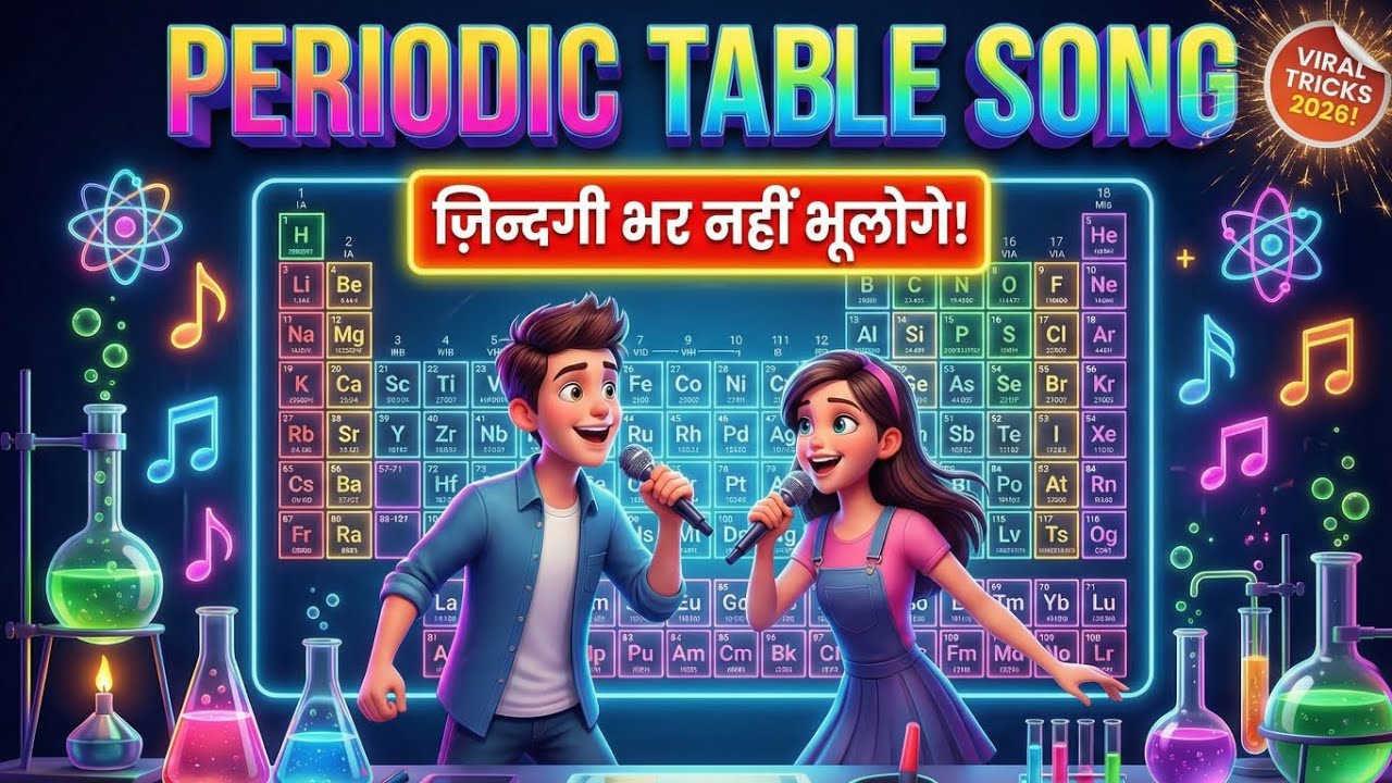 Periodic Table Song (2026) | ज़िन्दगी भर नहीं भूलोगे! 🔥 | Funny Tricks to Learn Chemistry