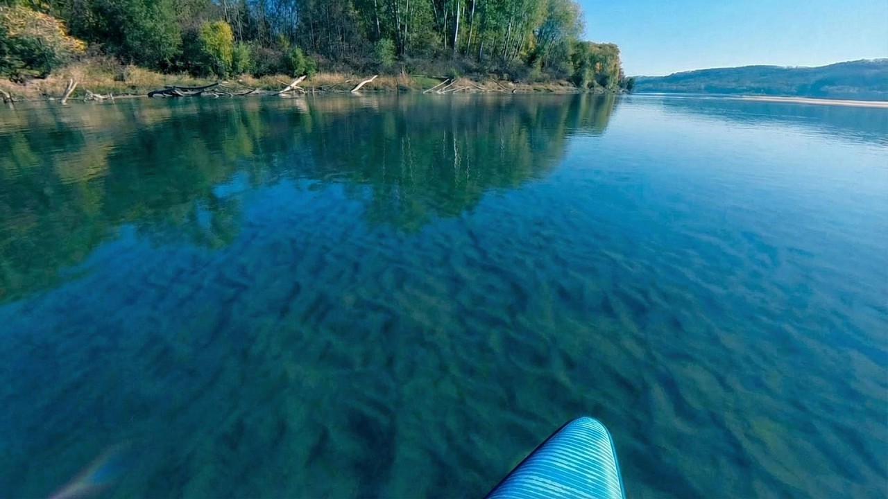 Pure Danube Crystal Water – Raw SUP Footage & Natural River Sound (No Music)